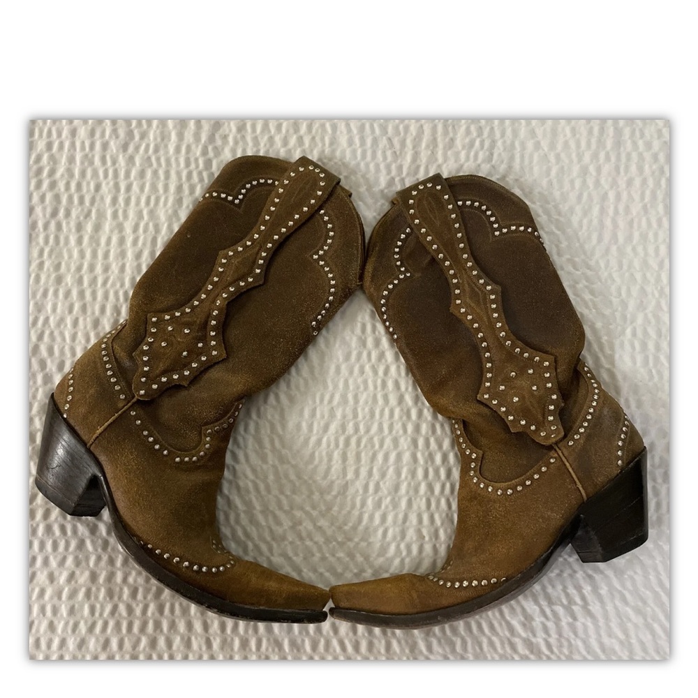 OLD GRINGO Rough Out
Suede Up Turned Pointy Toe
Bad Ass Studded Western Boots 8